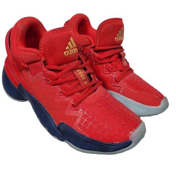 adidas Other - Adidas Youth Size 4.5 Red D.O.N. Issue 2 Spider Man Basketball Shoes